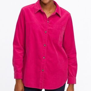 Sag Harbor Woman‎ Faux Suede Blazer Women’s W20 Magenta Button Front Jacket